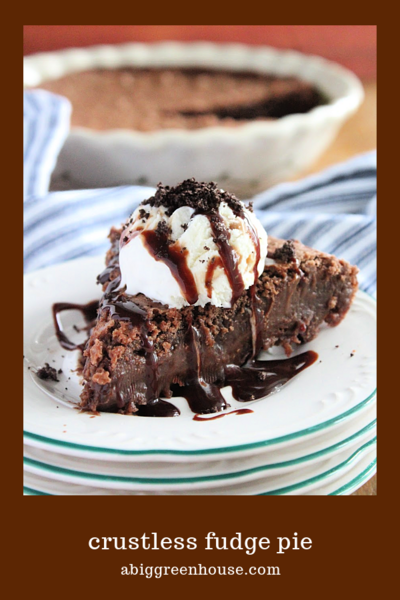 Crustless Fudge Pie