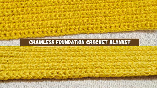 Chainless Foundation Crochet Blanket With Single Crochets