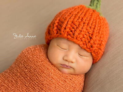 Pumpkin Hat Halloween Toque Baby Children Thanksgiving