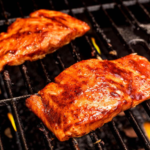 Spicy Maple Glazed Salmon