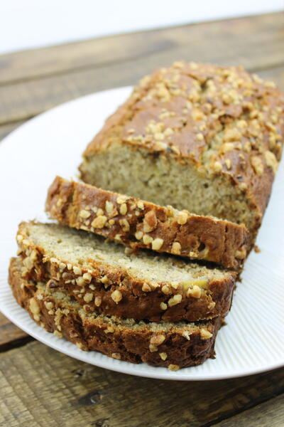 Banana Bread With Pecans And Walnuts