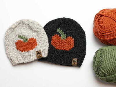 Little Pumpkin Beanie Hat Knitting Pattern