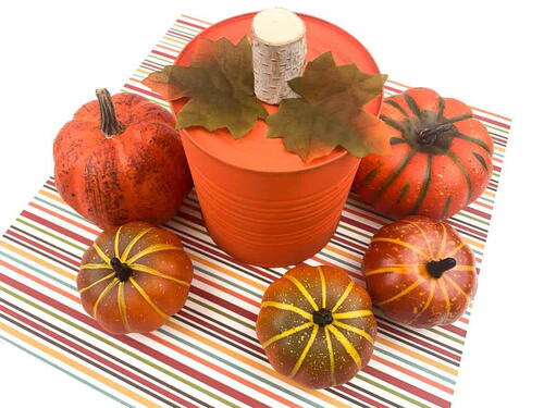 Upcycled Farmhouse Style Tin Can Pumpkin Craft