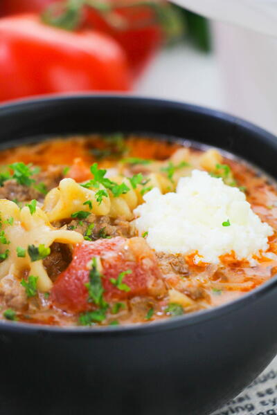 Easy Lasagna Soup