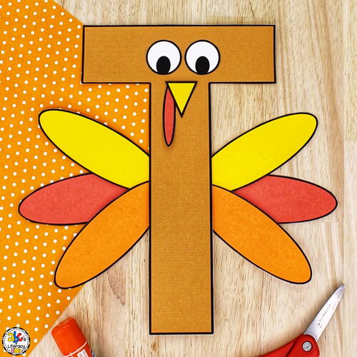 Letter T Turkey Craft