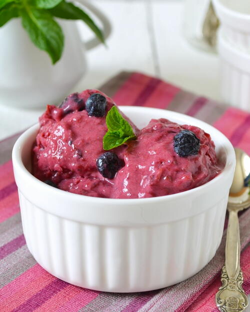 Watermelon Blueberry Sorbet