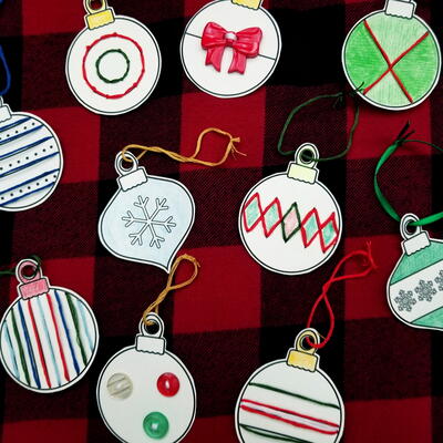Christmas Ornament Coloring Pages to Print