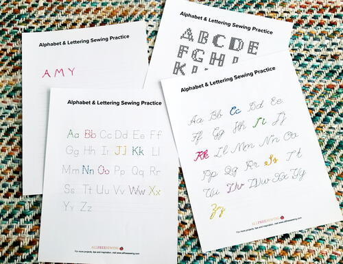 Sewing or Writing Practice PDFs for Kids | AllFreeKidsCrafts.com