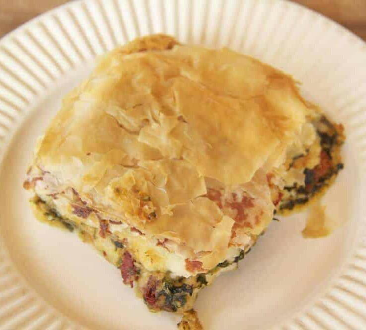 Spinach and Havarti Phyllo Casserole