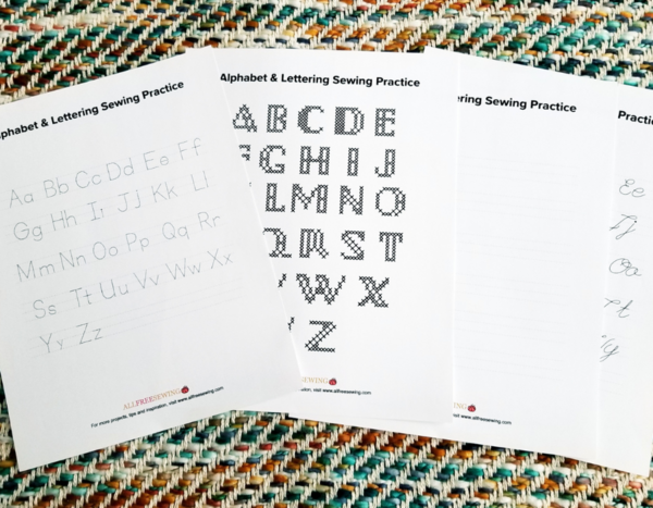 Alphabet And Lettering Sewing Practice Sheets PDF AllFreeSewing Com