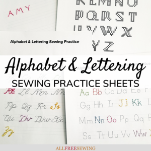 Alphabet and Lettering Sewing Practice Sheets PDF