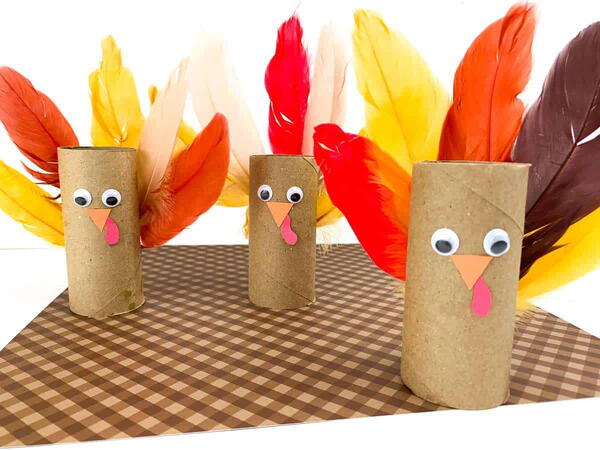 Cute Toilet Paper Roll Turkey Craft