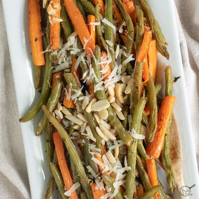 Roasted Carrots And Green Beans