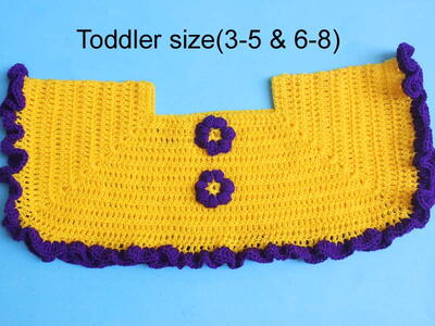 Crochet Dress Toddler Size (3-5 & 6-8) Years Dress Measurement Explain
