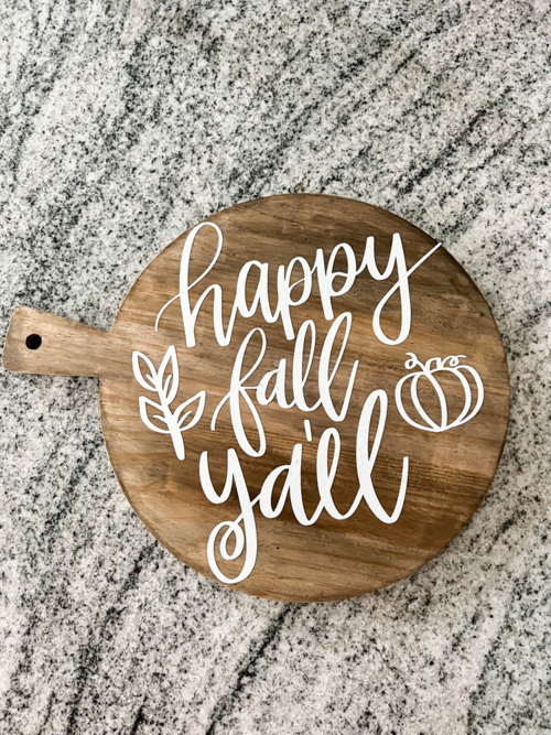 DIY Fall Cutting Board