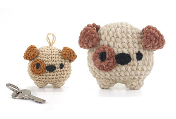 Free Dog Amigurumi Keychain Crochet Pattern