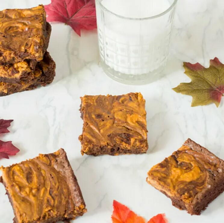 The Perfect Autumn Pumpkin Brownies