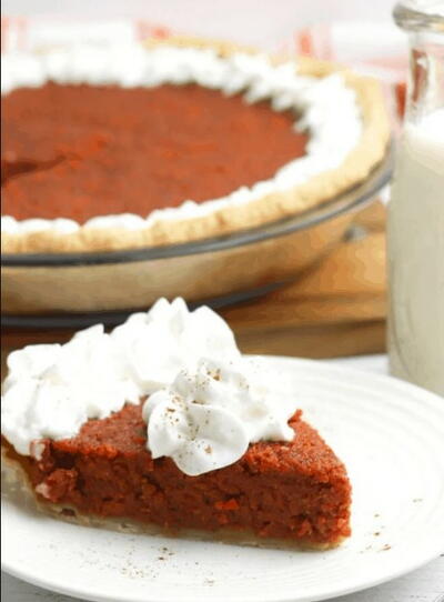 Mock Pumpkin Pie Made With Carrots