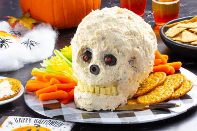 Skull-tacular Bacon Ranch Cheese Ball