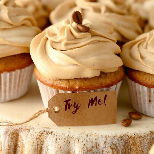 Coffee Cupcakes With Caramel Filling