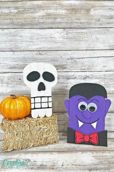 Dracula & Skull Halloween Crafts