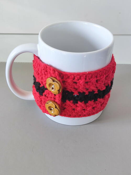 Crochet Mug Cozy With Pocket