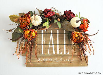 Fall Face Paint Sign Fall Hand Painted Sign | AllFreeHolidayCrafts.com