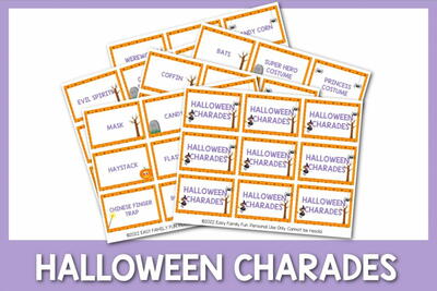 90 Best Halloween Charades + Printable Cards