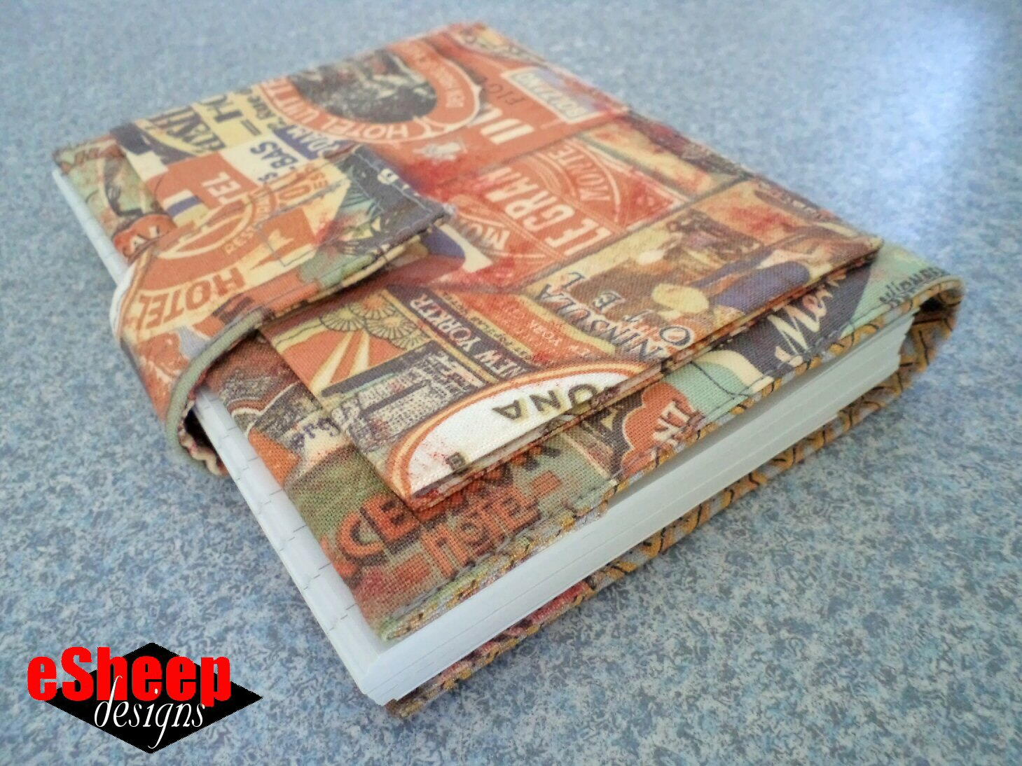 Notebook Cover With Receipt Pocket | AllFreeSewing.com
