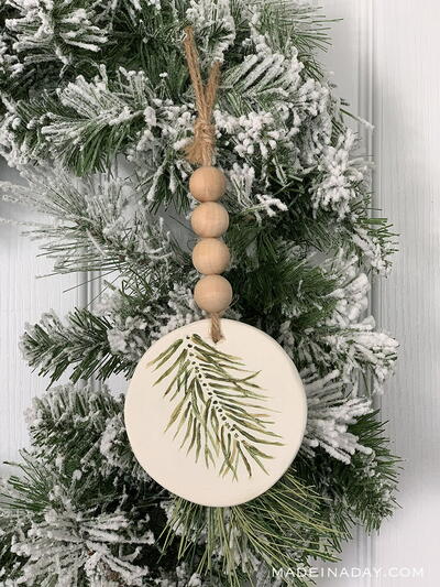 Sprig Clay Ornament