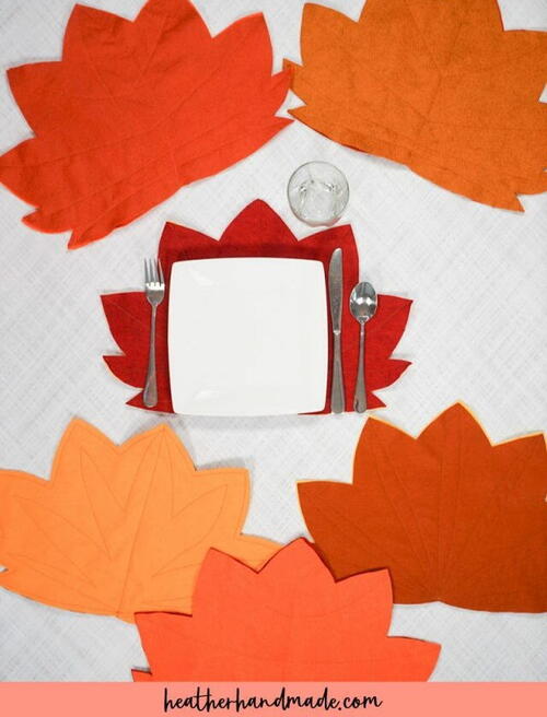 DIY Felt Leaf Placemats