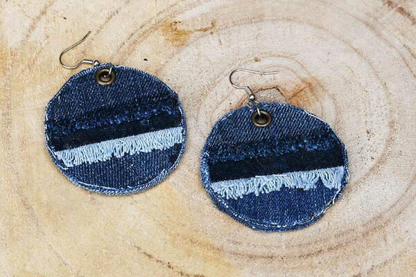 Boho Denim Earrings