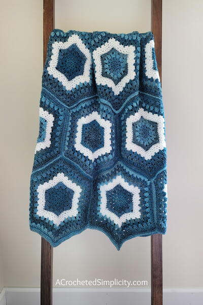 Sea Glass Hexagon Afghan