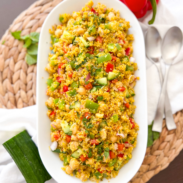 Chickpea & Quinoa Salad | Packed With Flavors & Easy To Make