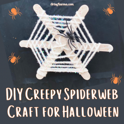 Make Woven Spider Web Magnets For Halloween Front Door Decor