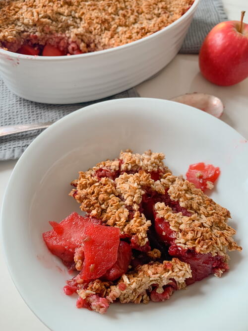 Healthy Blackberry And Apple Crumble