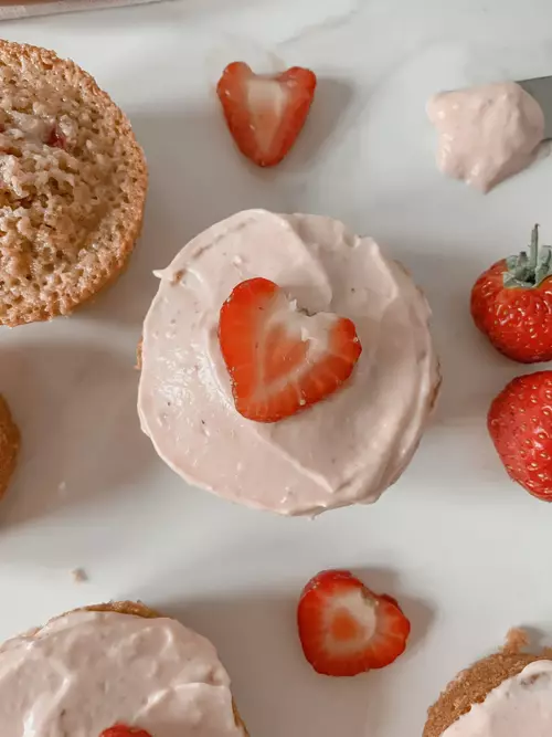 Strawberry Shortcake Healthy Muffins