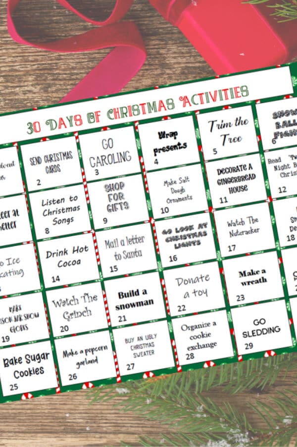 30 Days Of Family Christmas Activities