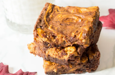 The Perfect Autumn Pumpkin Brownies