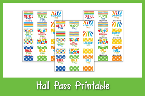 Free Hall Pass Printables