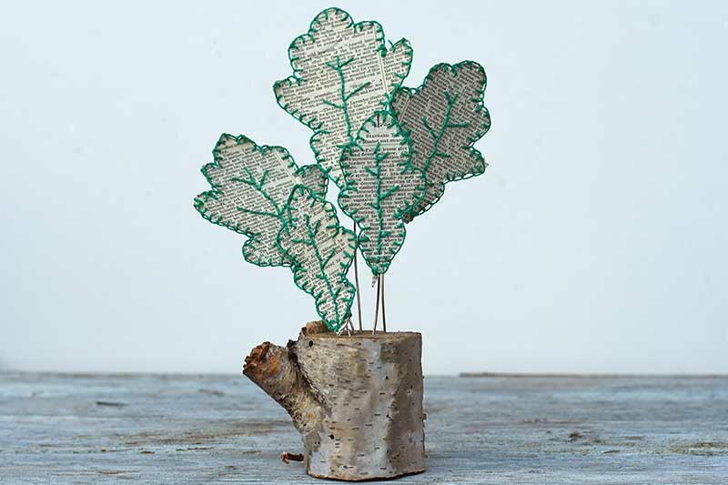 Paper Fall Oak Leaf Decoration | AllFreeHolidayCrafts.com