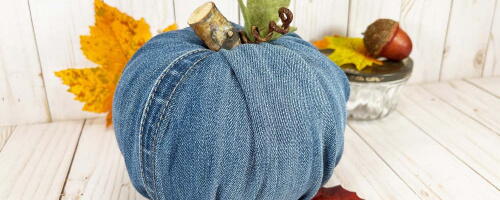 No Sew Fabric Pumpkins