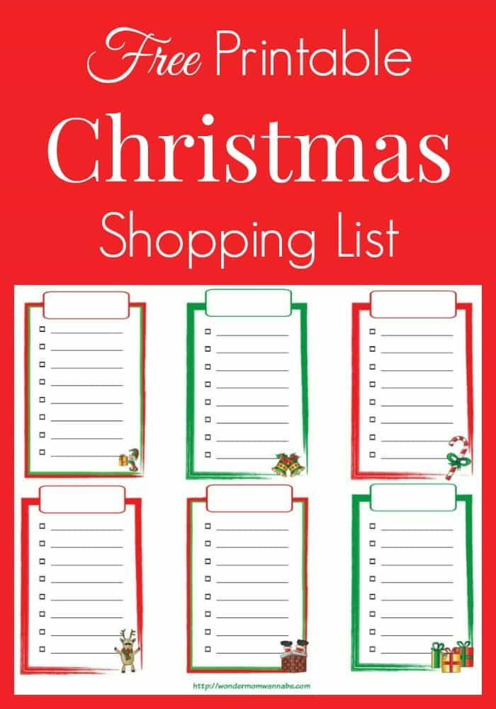 Free Printable Christmas Shopping List AllFreeKidsCrafts com
