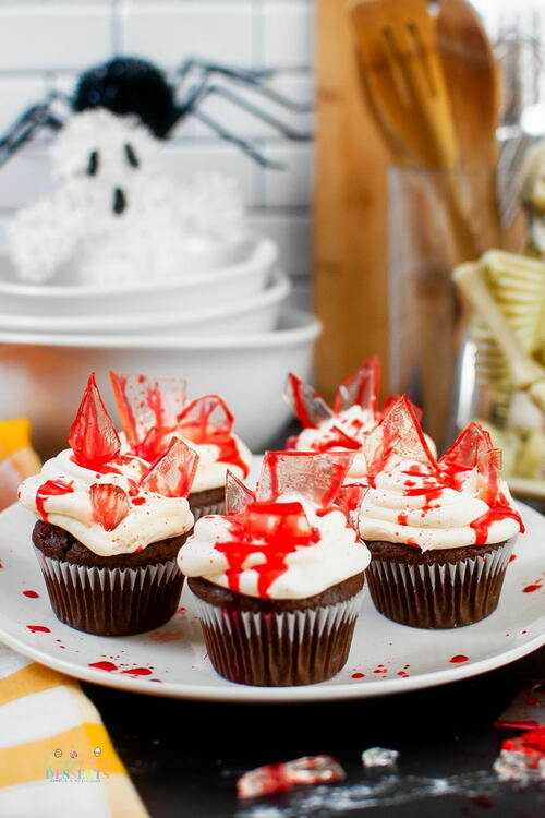 Bloody Glass Cupcakes