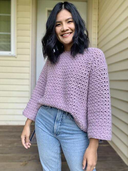 Chunky Crochet Sweater | AllFreeCrochet.com