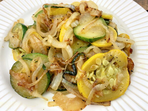 Sauteed Zucchini And Squash With Onions