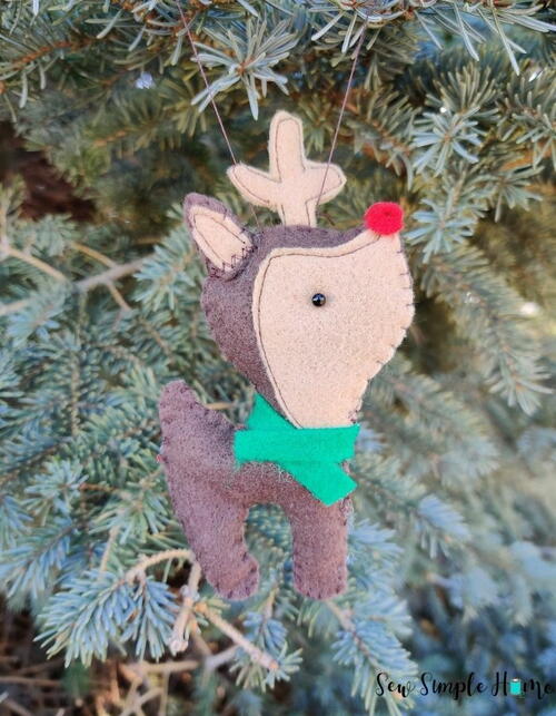 Reindeer Felt Ornament