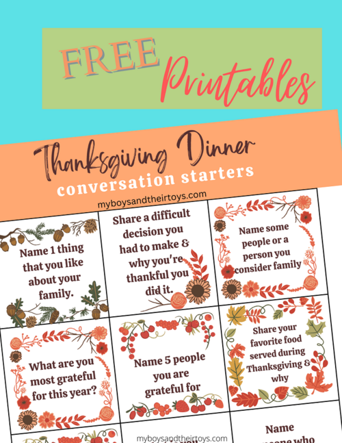 Thanksgiving Conversation Starters Printable