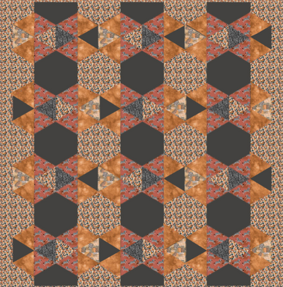 Autumn Safari Hexagon Quilt Pattern Free