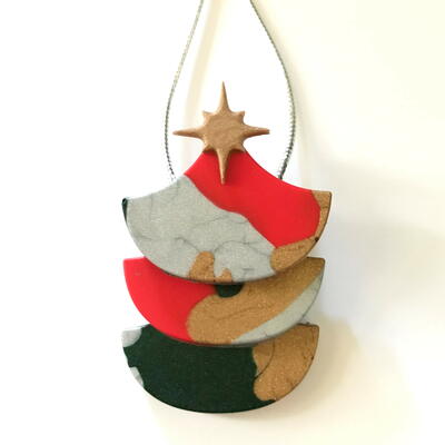 Liquid Sculpey® Art Deco Style Christmas Tree Ornament